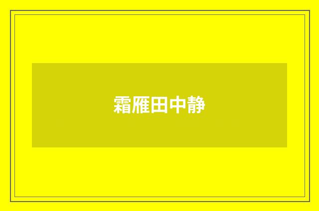 霜雁田中静