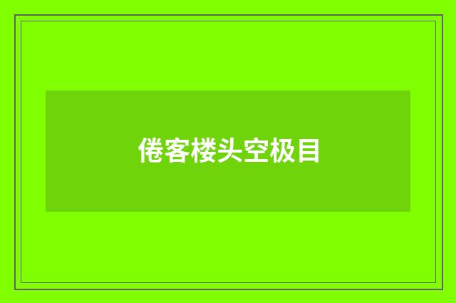 倦客楼头空极目