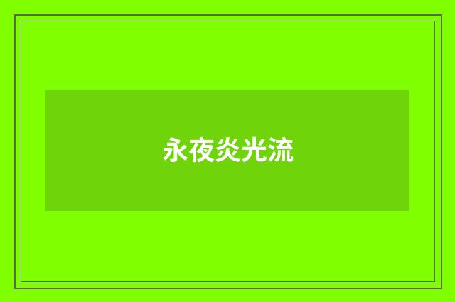 永夜炎光流