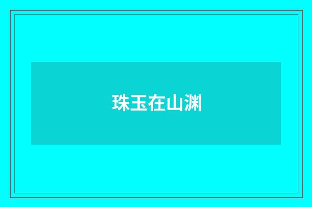 珠玉在山渊