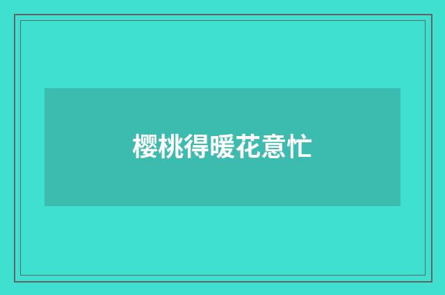 樱桃得暖花意忙