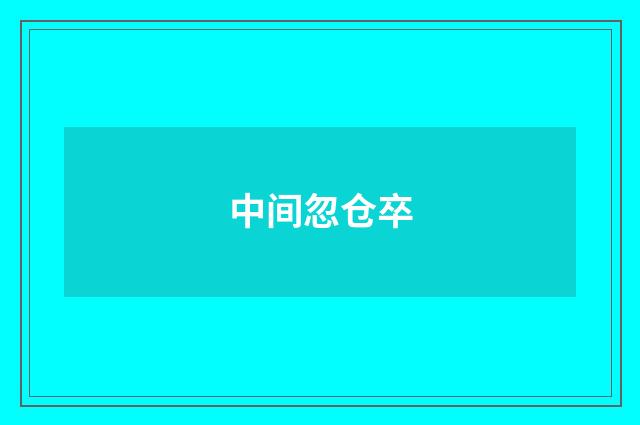 中间忽仓卒