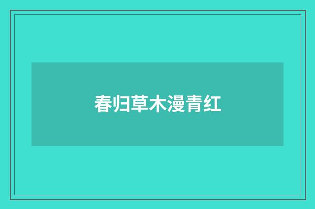 春归草木漫青红