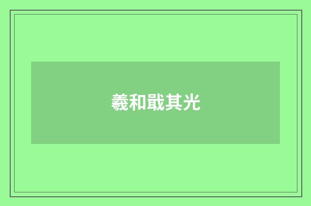 羲和戢其光