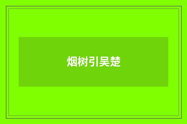 烟树引吴楚
