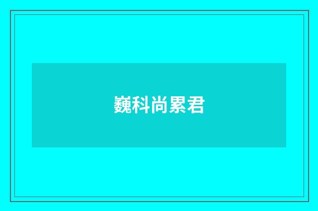 巍科尚累君