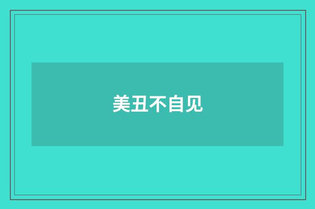 美丑不自见
