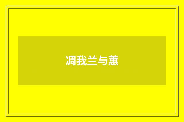 凋我兰与蕙