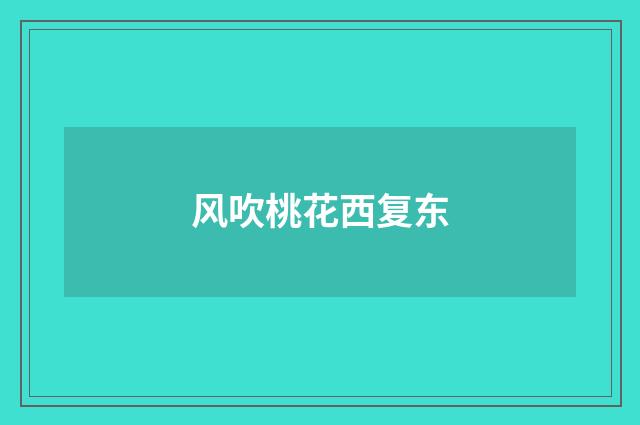 风吹桃花西复东