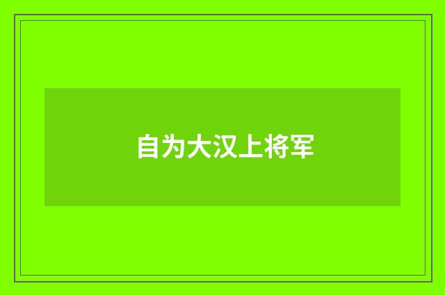 自为大汉上将军
