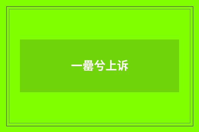 一罍兮上诉