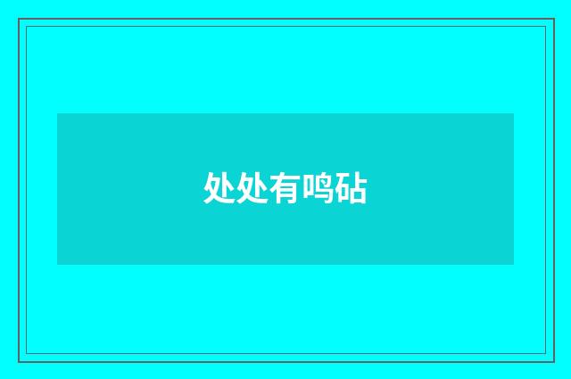 处处有鸣砧