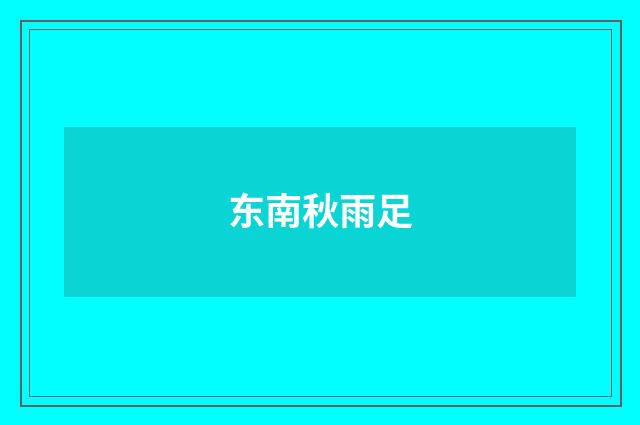 东南秋雨足