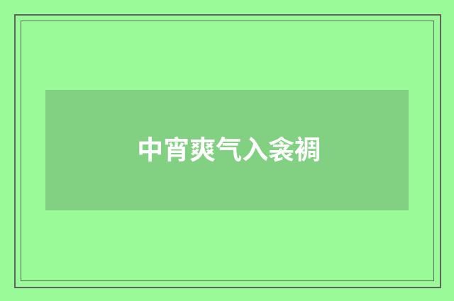 中宵爽气入衾裯