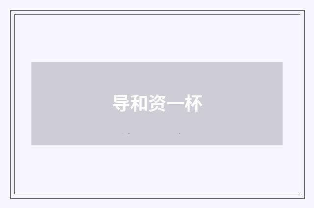 导和资一杯