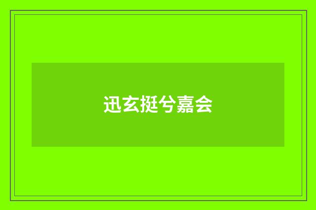 迅玄挺兮嘉会