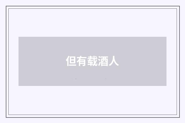 但有载酒人
