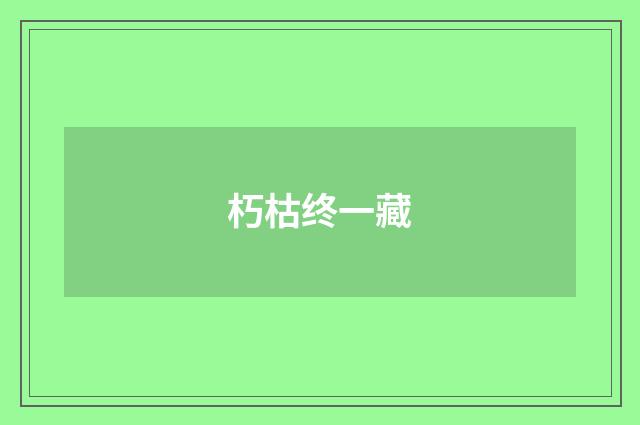 朽枯终一藏