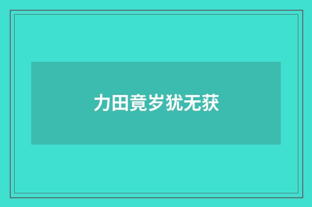 力田竟岁犹无获