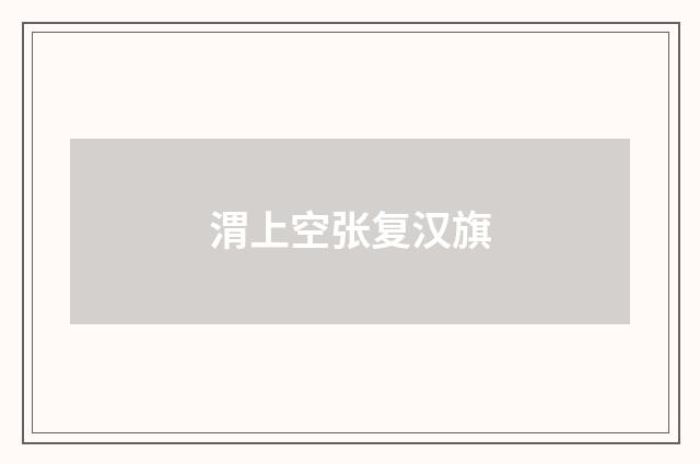 渭上空张复汉旗