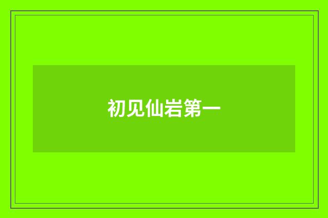 初见仙岩第一