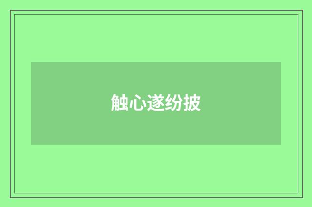 触心遂纷披