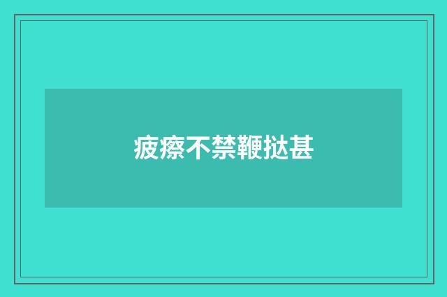疲瘵不禁鞭挞甚