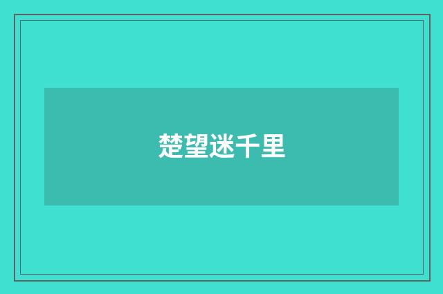 楚望迷千里