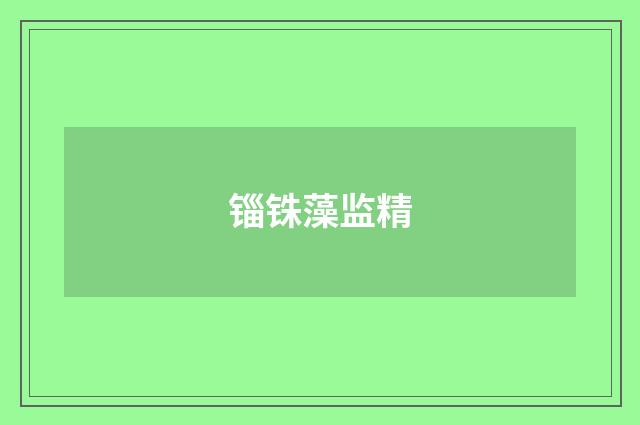 锱铢藻监精