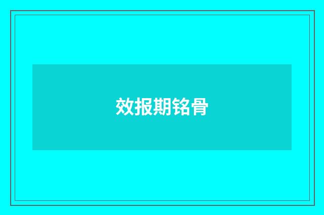 效报期铭骨