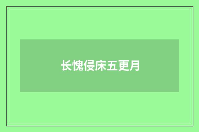 长愧侵床五更月