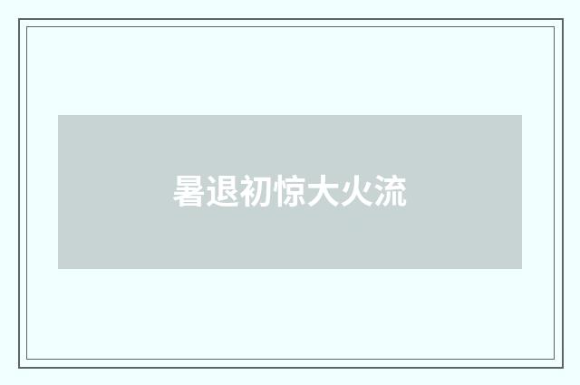 暑退初惊大火流