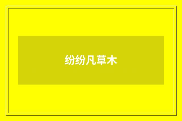 纷纷凡草木