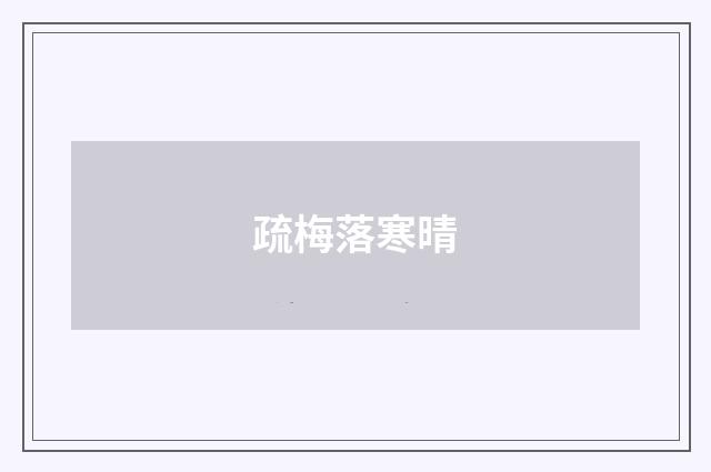 疏梅落寒晴