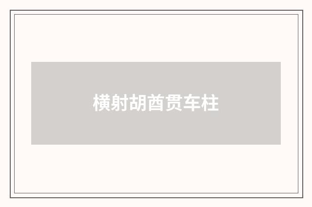 横射胡酋贯车柱