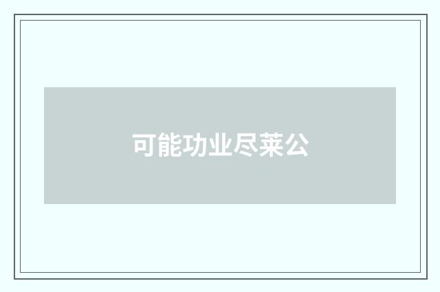 可能功业尽莱公