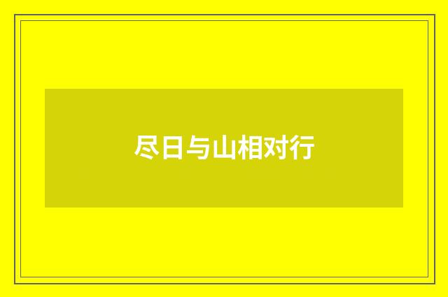 尽日与山相对行
