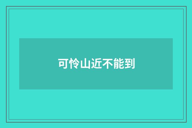 可怜山近不能到