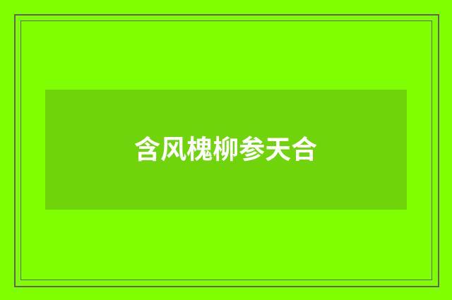 含风槐柳参天合