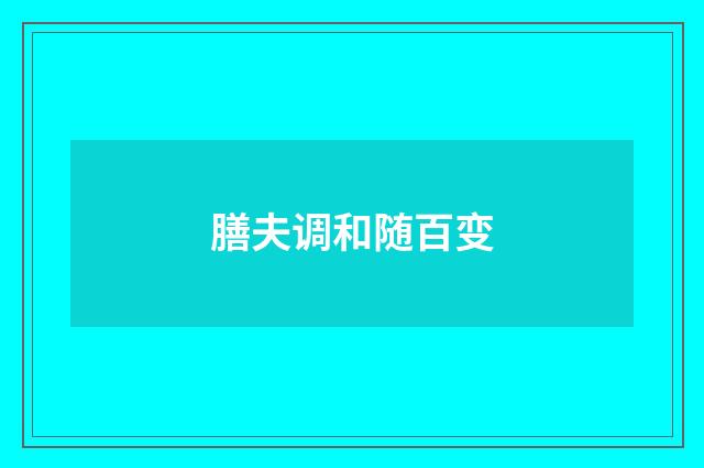 膳夫调和随百变
