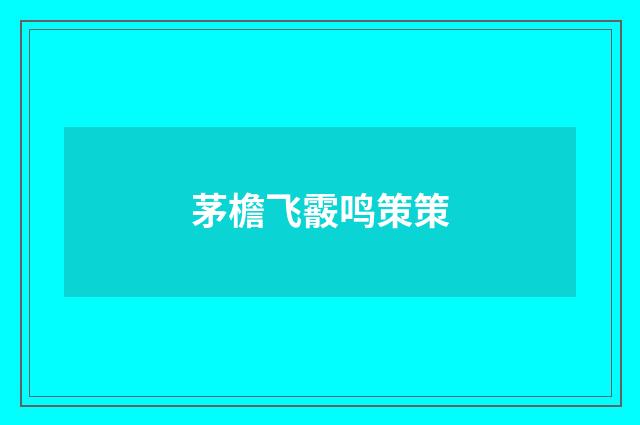 茅檐飞霰鸣策策