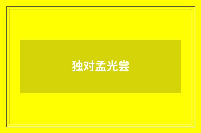 独对孟光尝