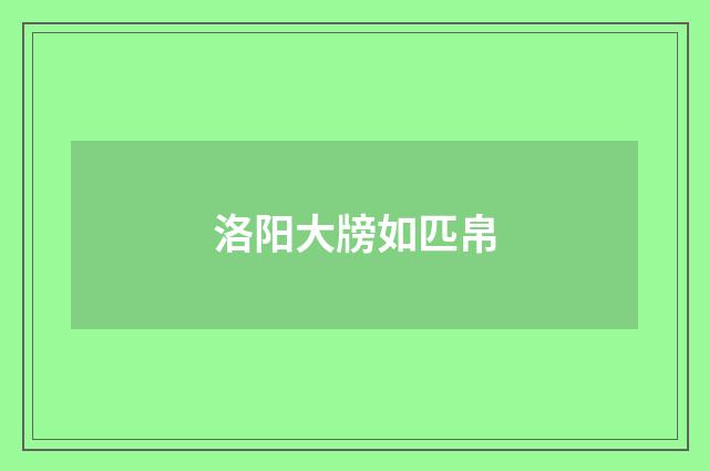 洛阳大牓如匹帛