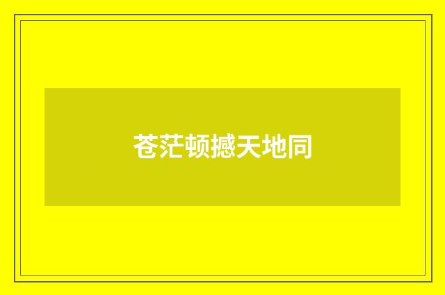 苍茫顿撼天地同