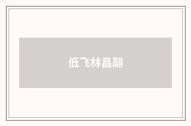 低飞林昌翮