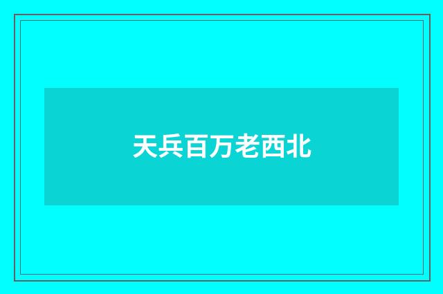 天兵百万老西北