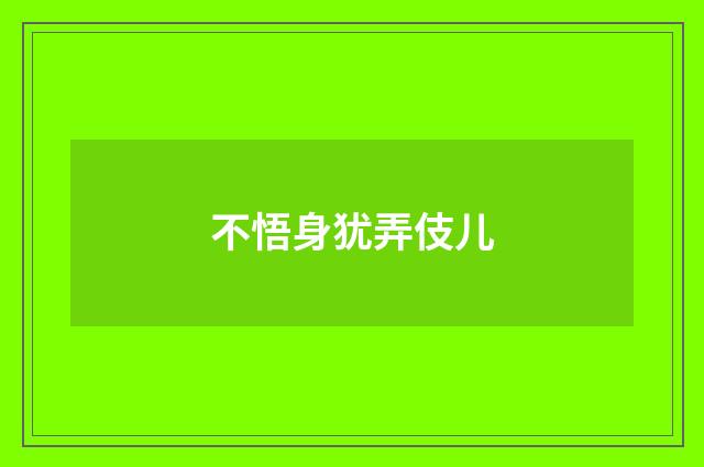 不悟身犹弄伎儿