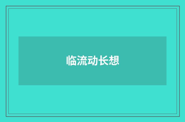 临流动长想