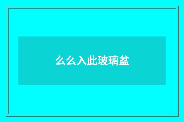 么么入此玻璃盆