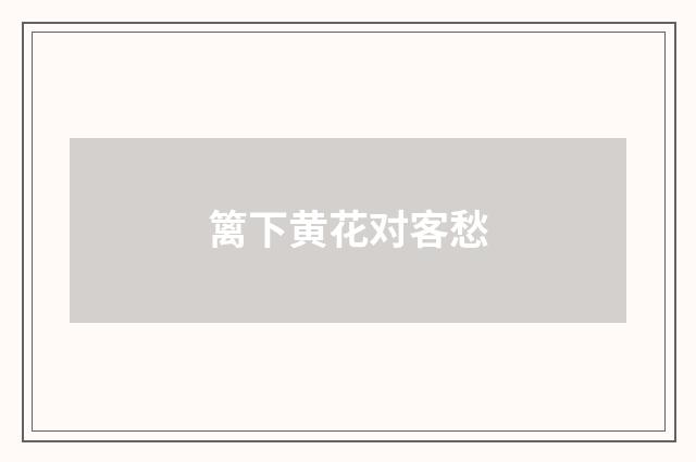 篱下黄花对客愁